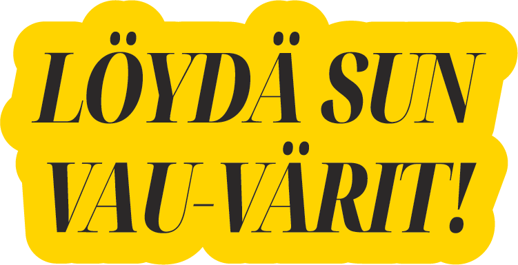 Löydä sun vau värit -tarra