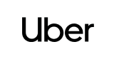 Uber logo in black and white.
