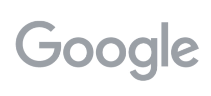 Google logo in gray color