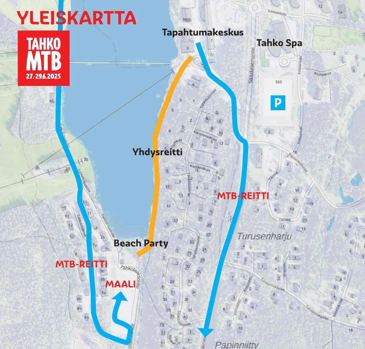 Kartta tapahtumakeskuksesta.