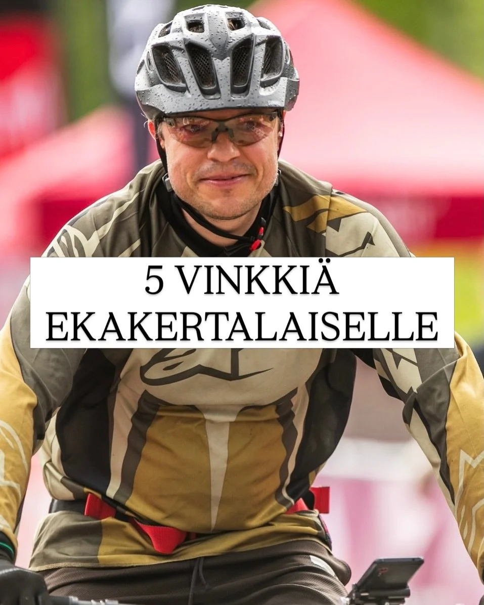 5 vinkki&auml; ekaa kertaa Tahko MTB -karkeloihin tulevalle.5️⃣🔥Vika on t&auml;rkein, reitin varrella keskittyisin kolmoseen.🍔 Onko konkareilla n&auml;ihin jotain lis&auml;tt&auml;v&auml;&auml;? Mit&auml; ois ensikertalaisten hyv&auml; tiet&auml;&a