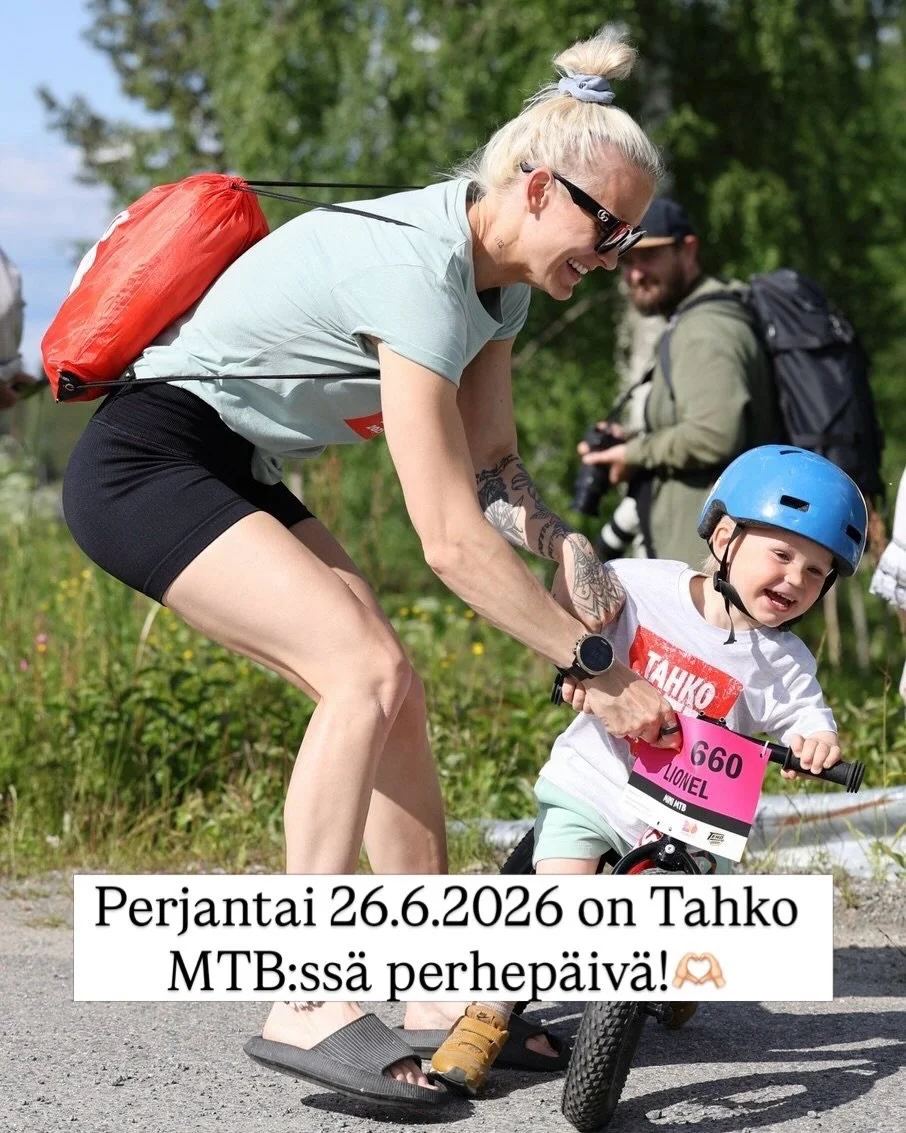 Mit&auml; pienet edell&auml;, sit&auml; isot per&auml;ss&auml;!💪🏻Tahko MTB:ss&auml; ekana reiteille starttaa todelliset superstarat. Ne kaikkein rohkeimmat ja sitkeimm&auml;t kuskit. Perjantaina 26.6.2026 ajetaan MiniMTB, jossa s&auml;h&auml;kkyytt