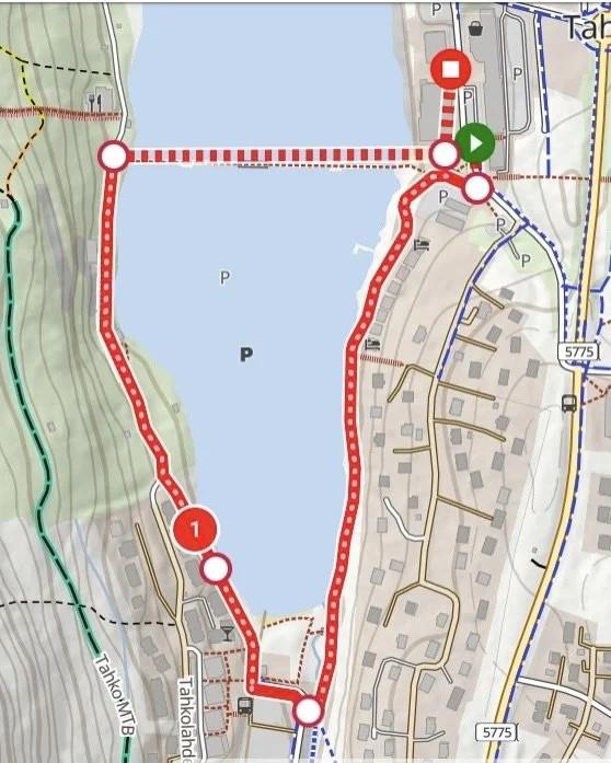 Tahko Mini MTB 2 km reitin reittikartta