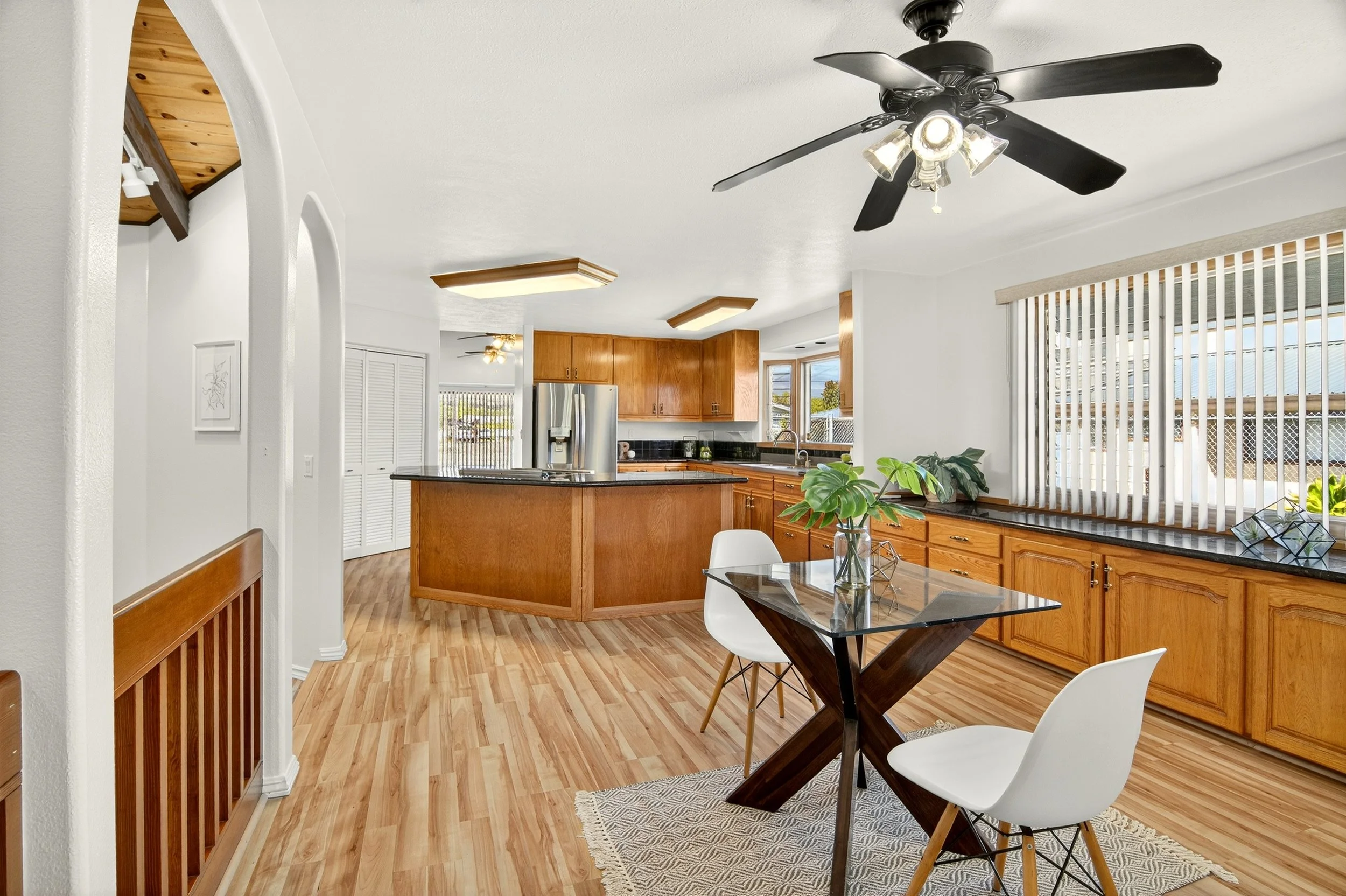 Dining area and kitchen layout real estate photography Hilo Hawaii