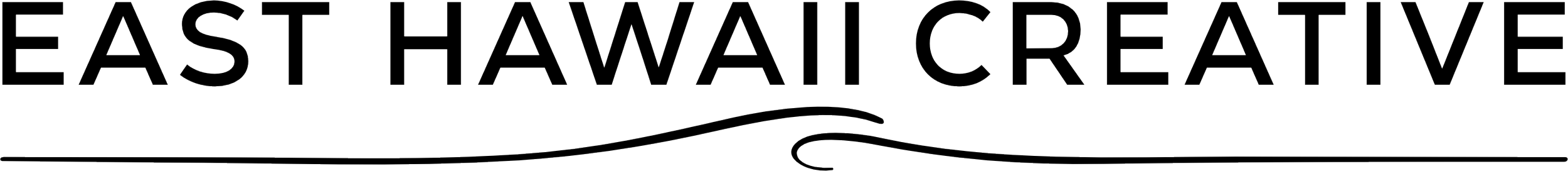 East Hawaii Creative logo that reads 'EAST HAWAII CREATIVE' with a decorative wave design underneath.