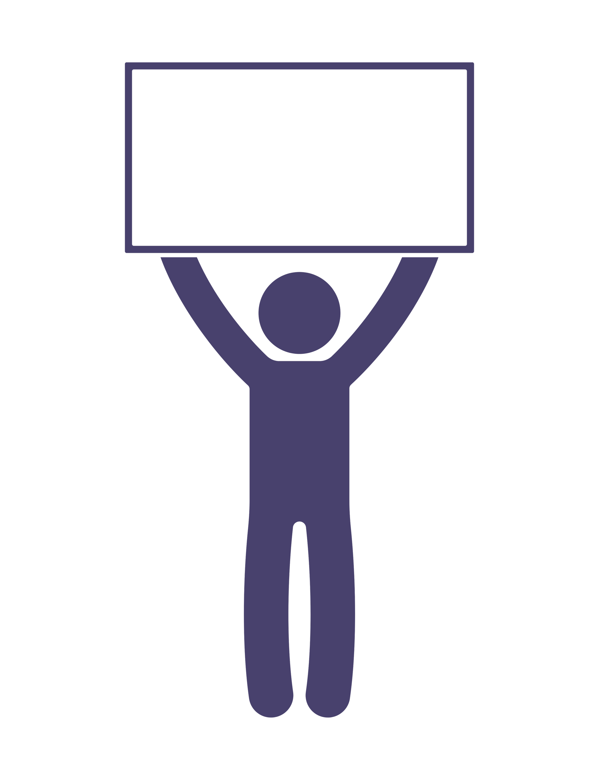 Illustration einer Person, die ein Schild hochhält.