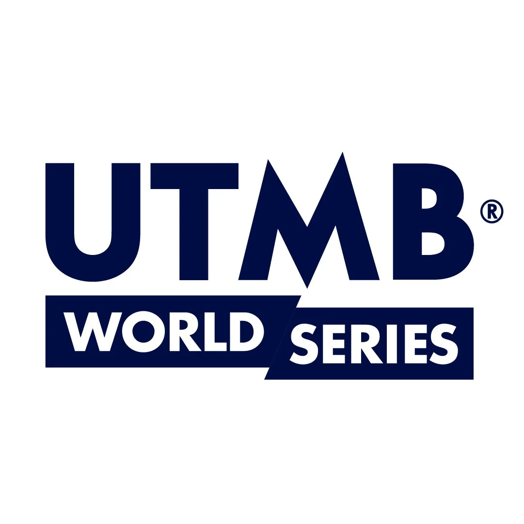 UTMB World Series logo in dark blue and white text on white background.