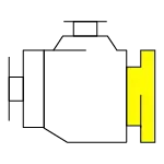 An icon of a vehicle engine representing engine repair services.