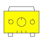 A simplified icon representing cooling and heating service provided at All Done Auto.