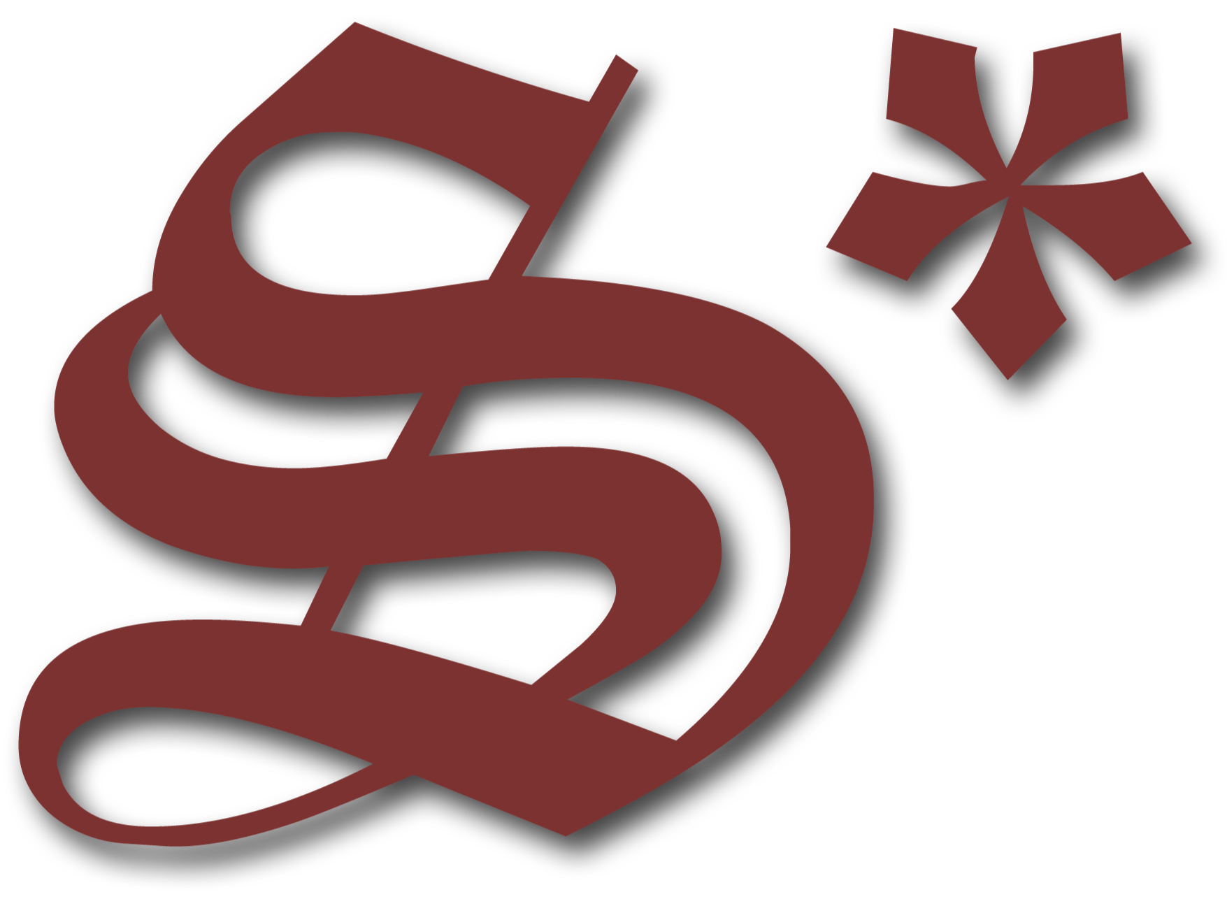 Stylized red dollar sign with asterisk and splatter element