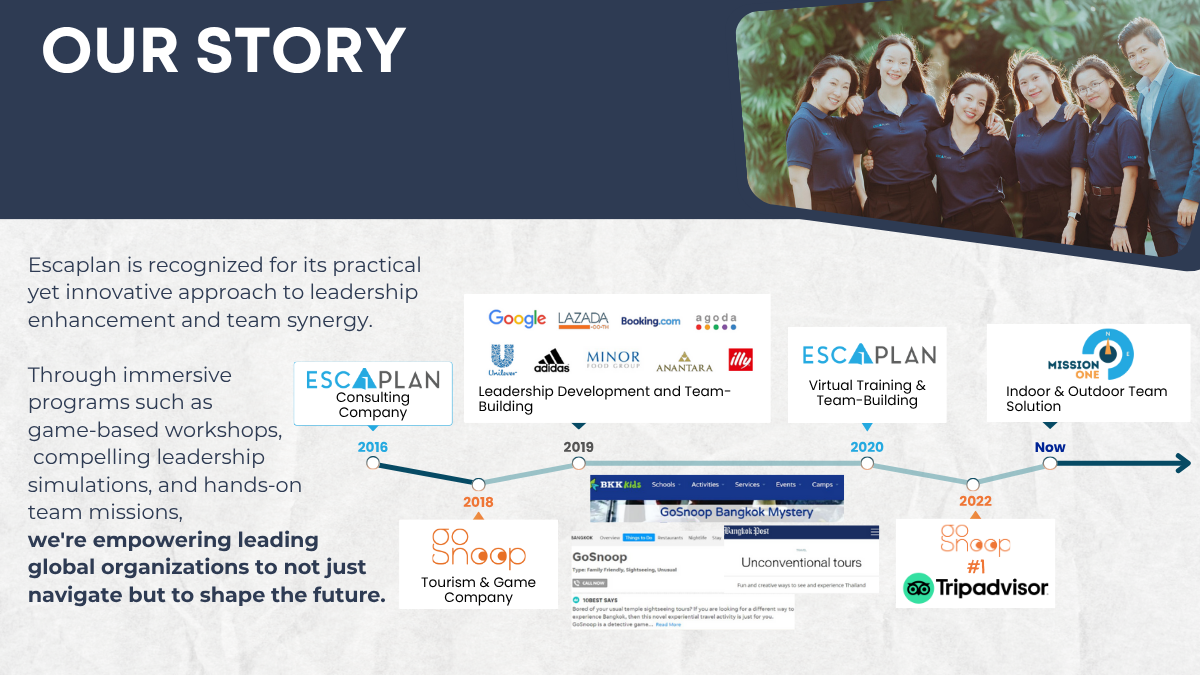 A group of six people standing outdoors, smiling, with greenery in the background. The group includes five women and one man, all dressed in casual or business casual attire.