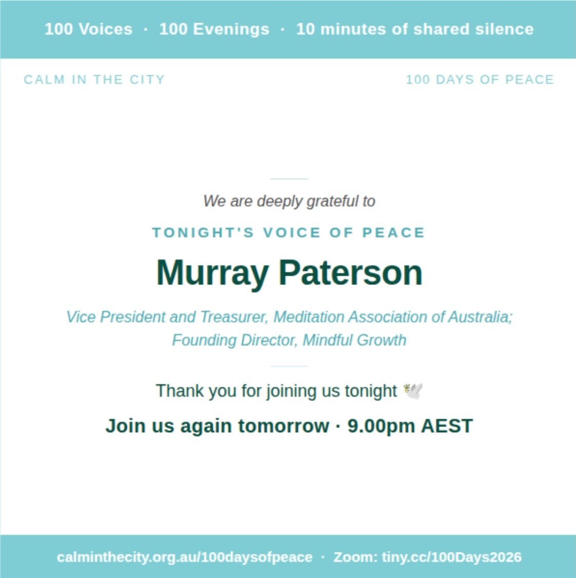 See you tomorrow night #murraypaterson #100days2026 @murraypaterson