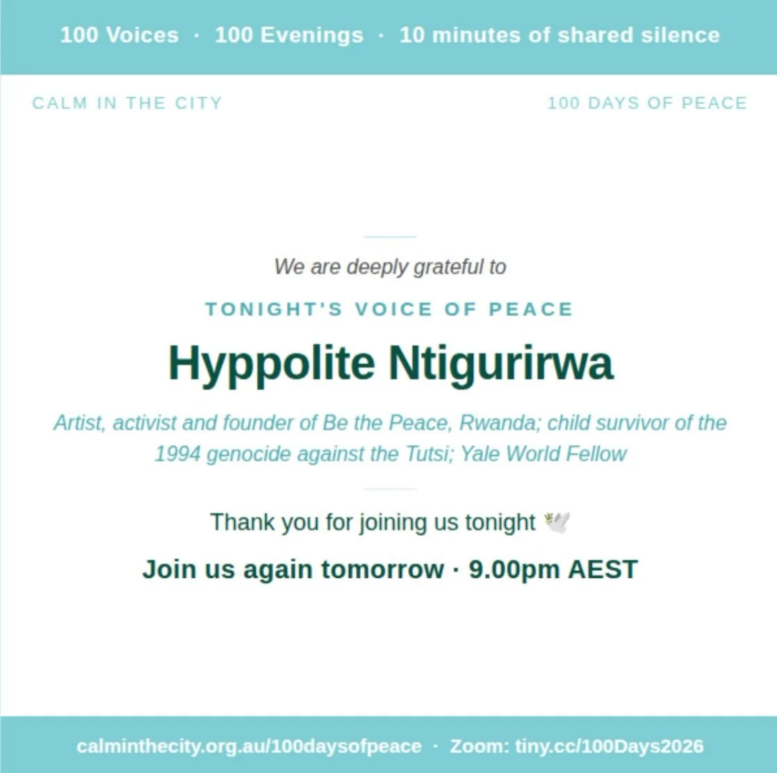 See you tomorrow night for UN Peace Day #hyppolitentigurirwa #100days2026