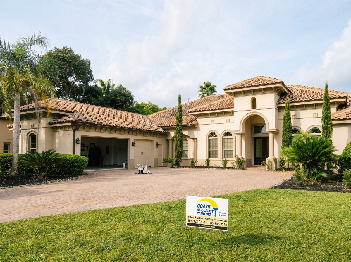 Coats of Quality Painting completed exterior house painting project in Sanford FL