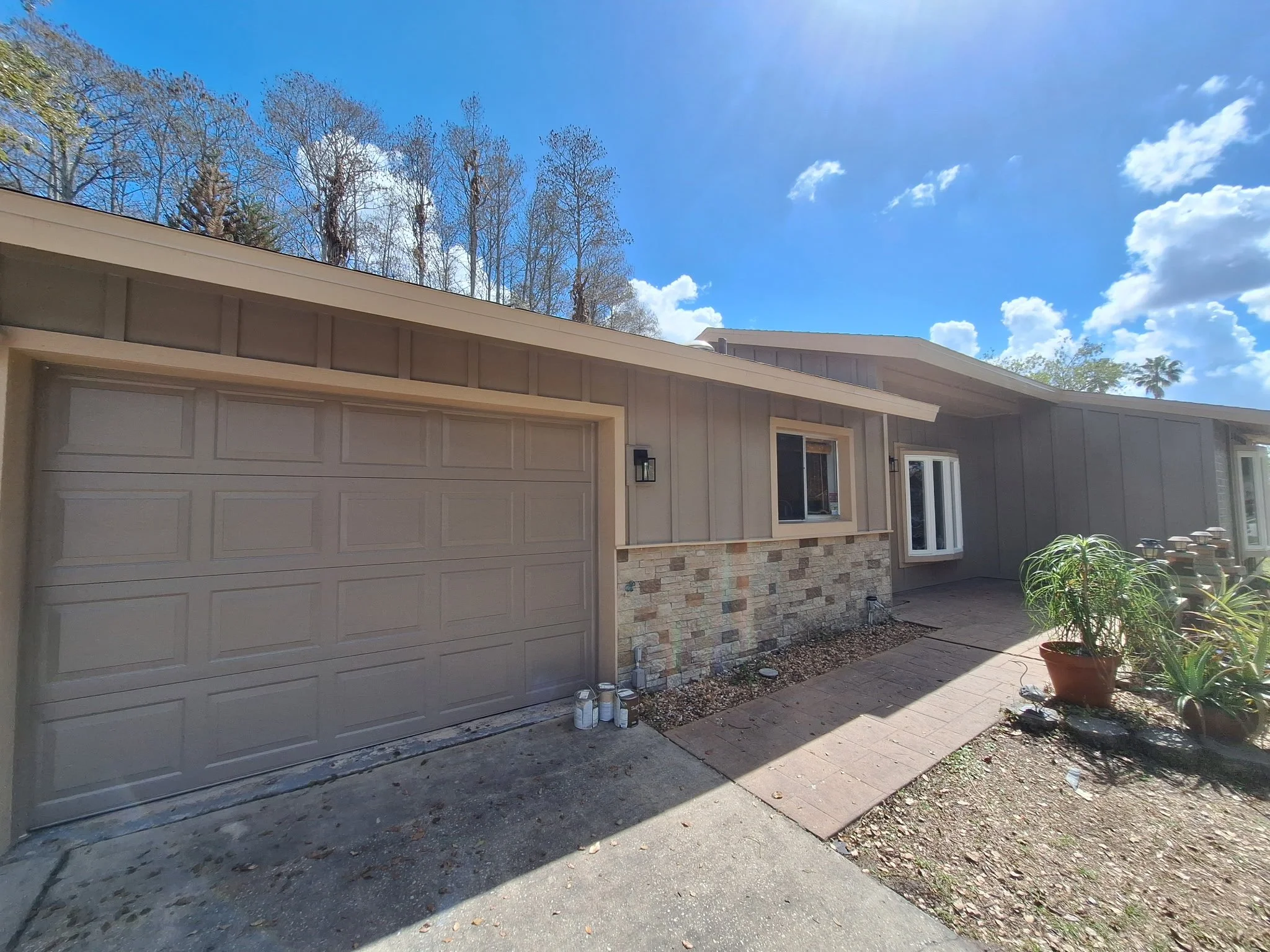 back exterior of freshly painted Orlando Florida home