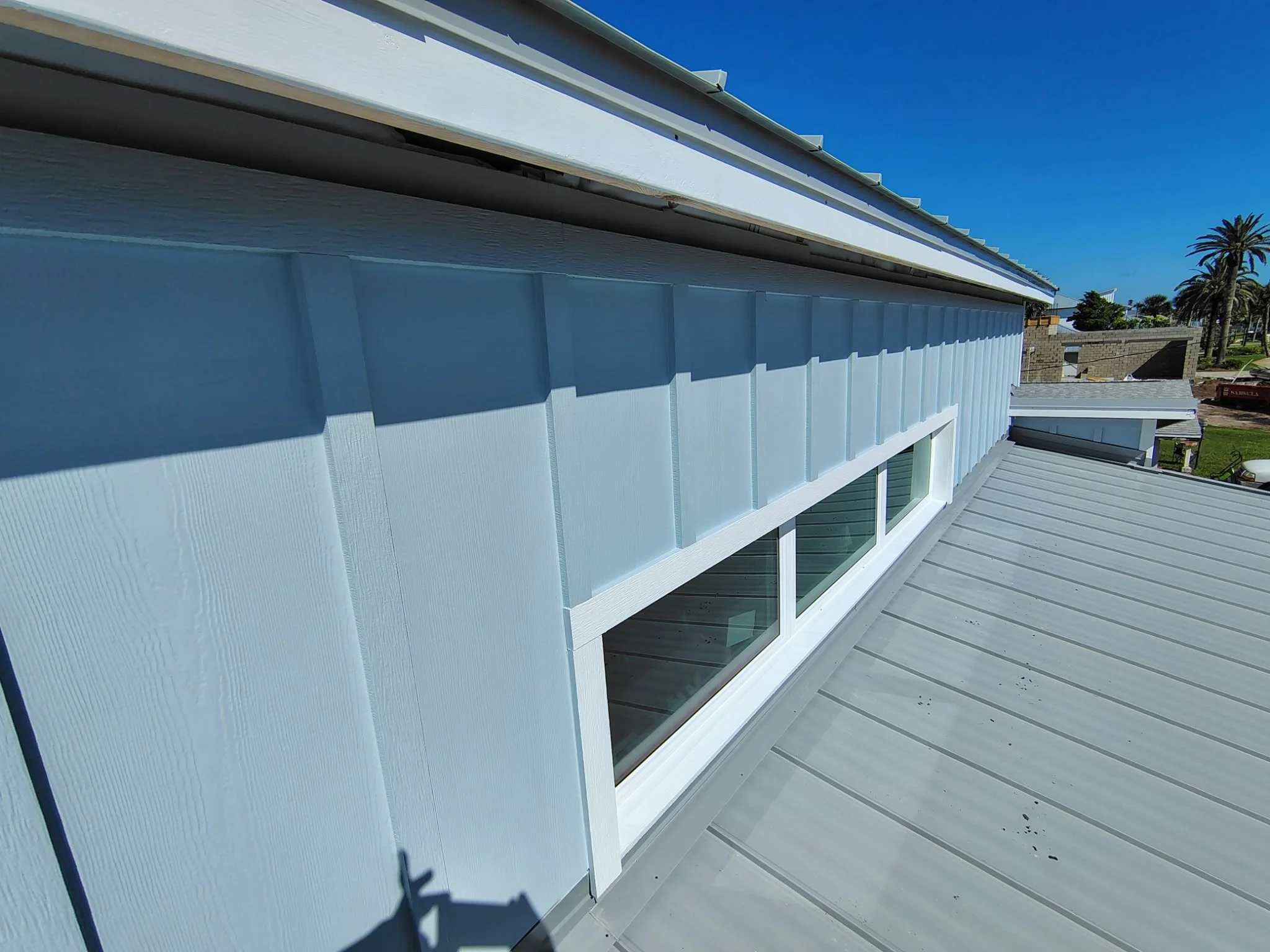 Port Orange Board and Batten Exterior Paint with Window Trim