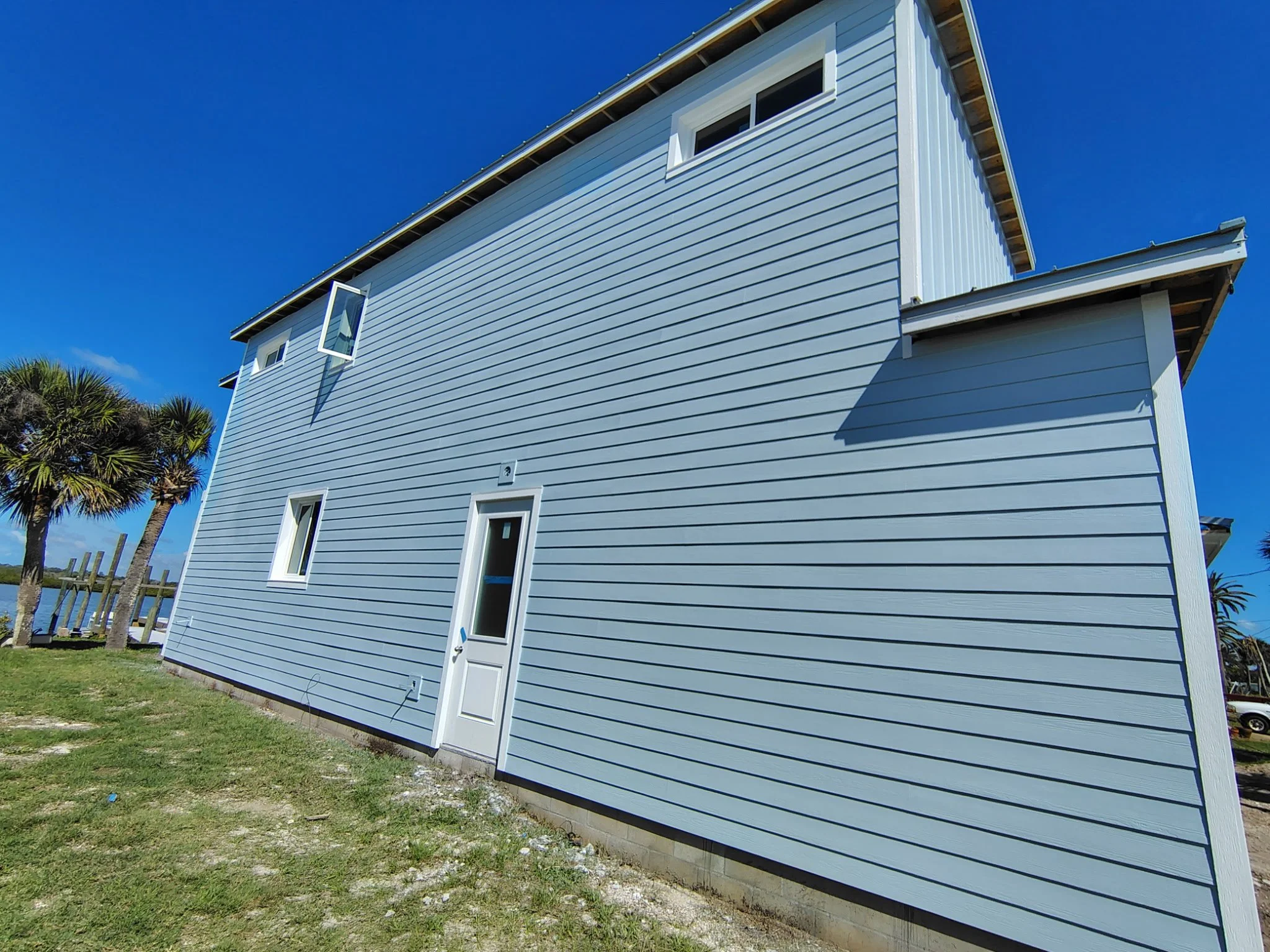 Port Orange New Build Blue Siding Exterior Paint
