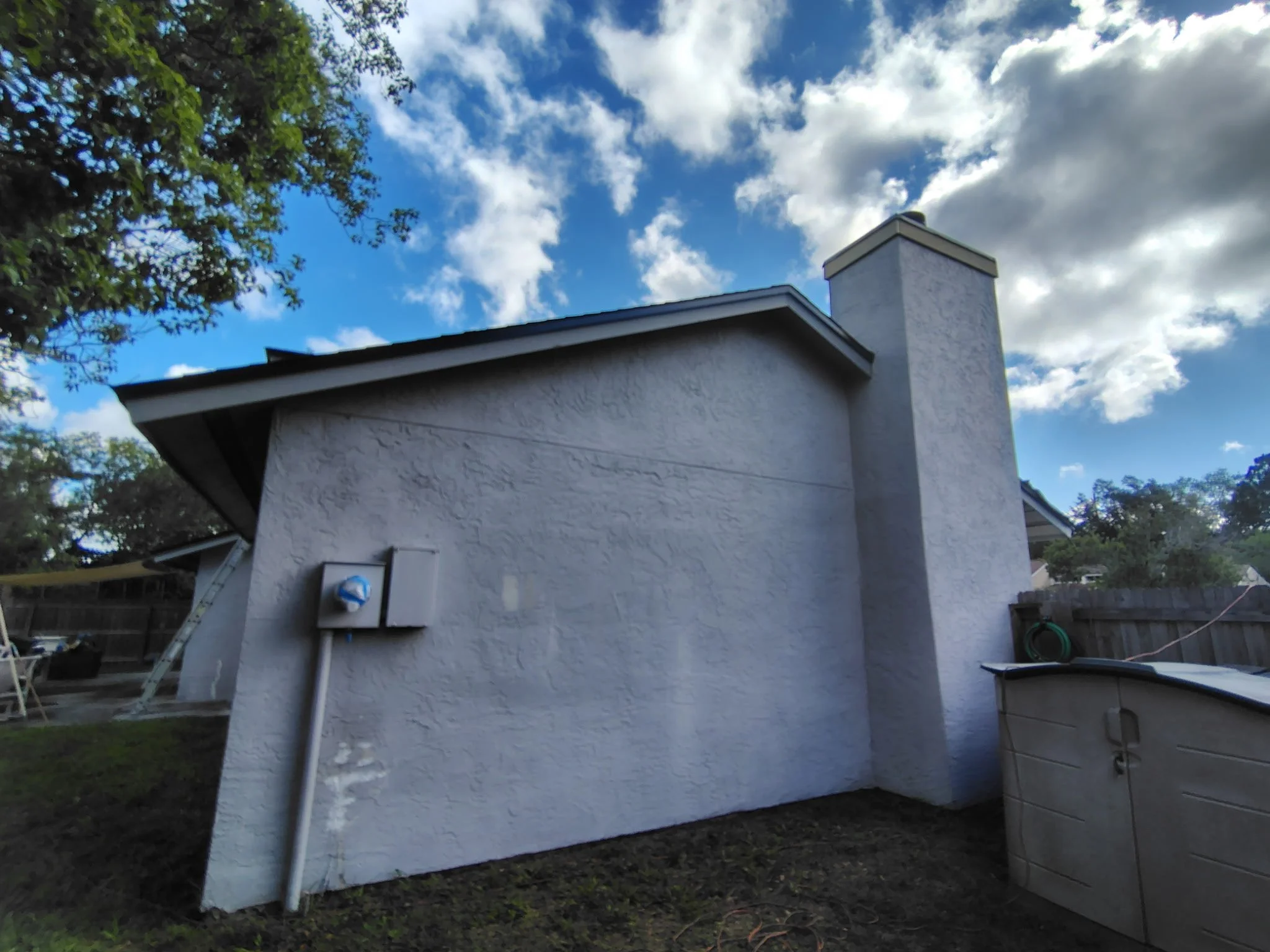 Stucco Home Side View Before