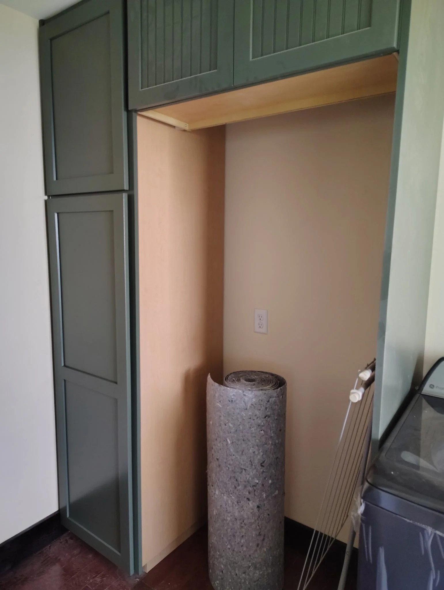 Completed Green Utility Cabinet