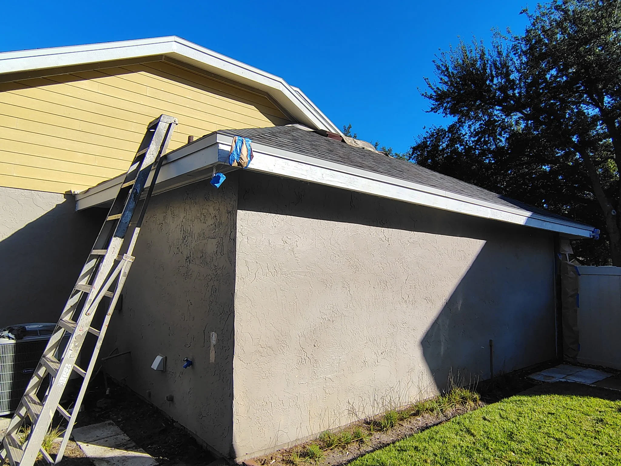 Rear side wall and exterior surface preparation