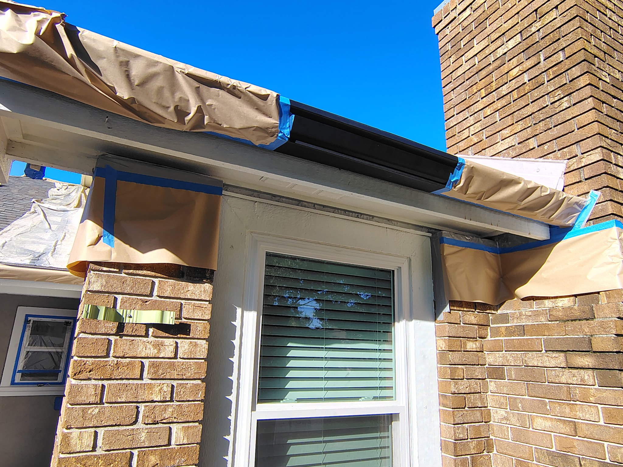 Window and gutter masking detail