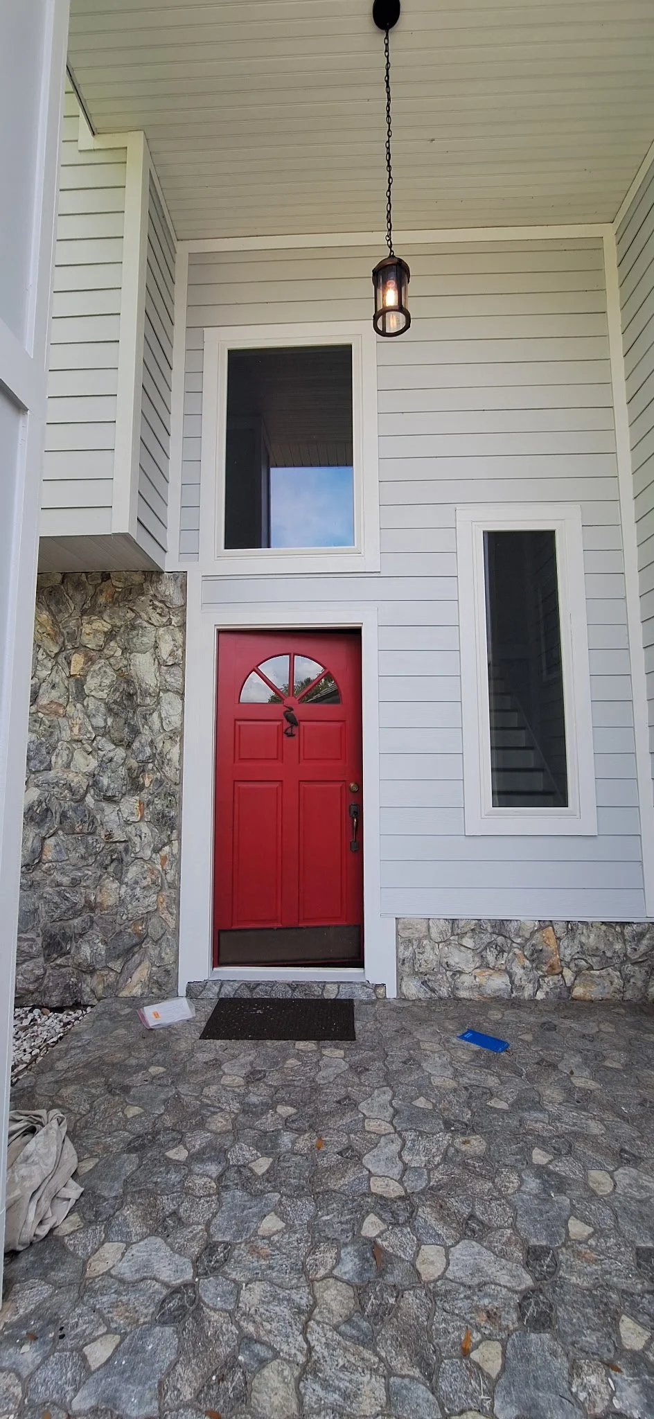 Red front door exterior paint