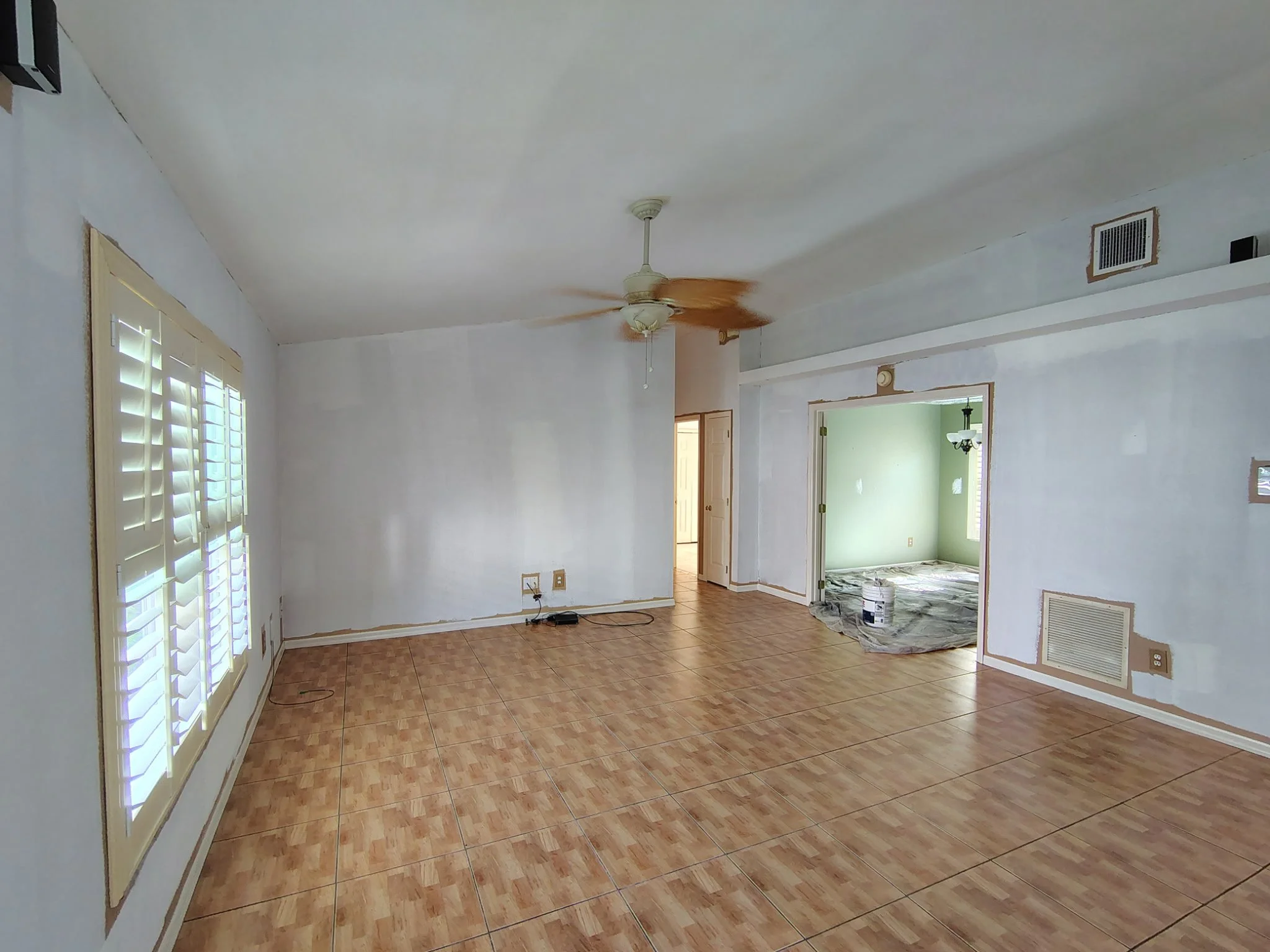 Living room smoke restoration repaint project in Winter Garden Florida