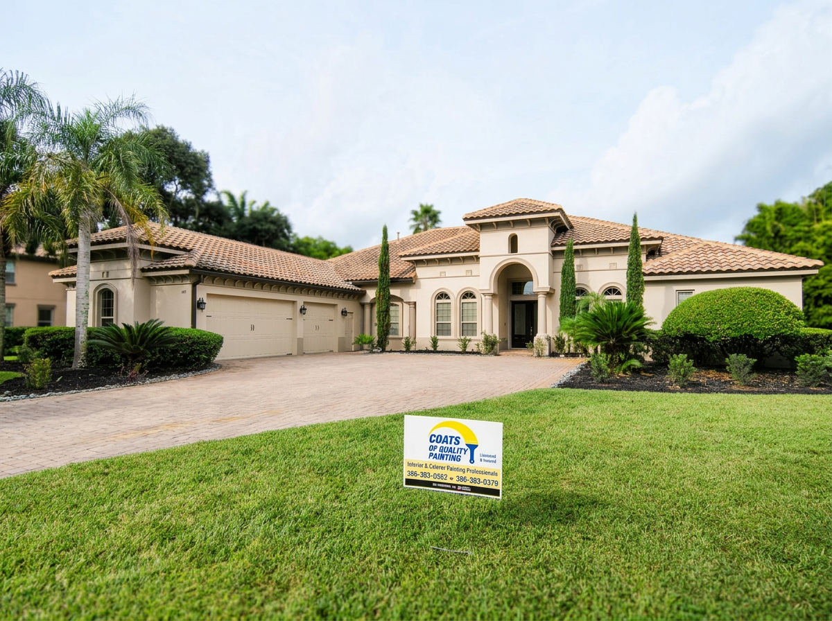 Coats of Quality Painting completed exterior house painting project in Sanford FL