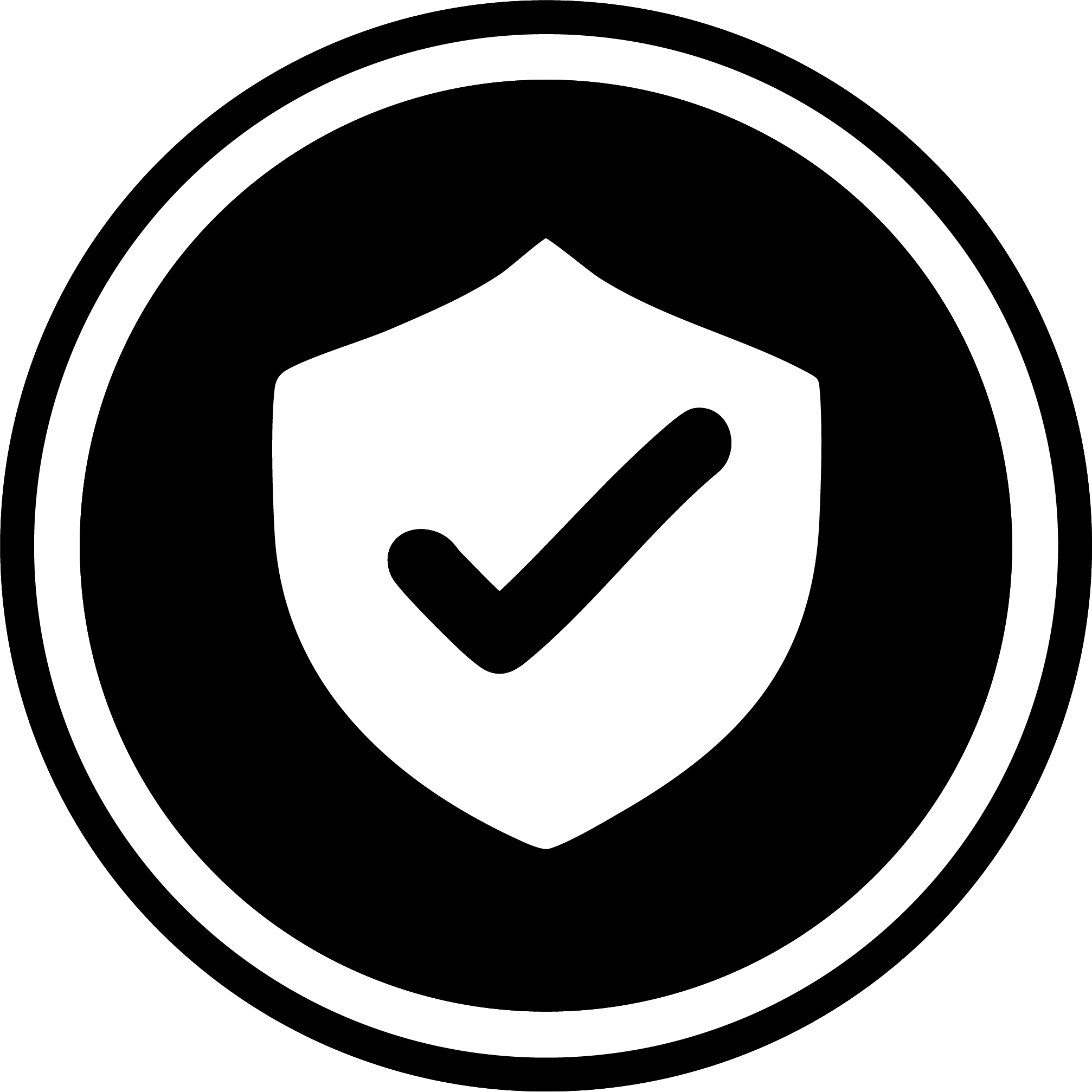 Check mark icon indicating quality or trust.
