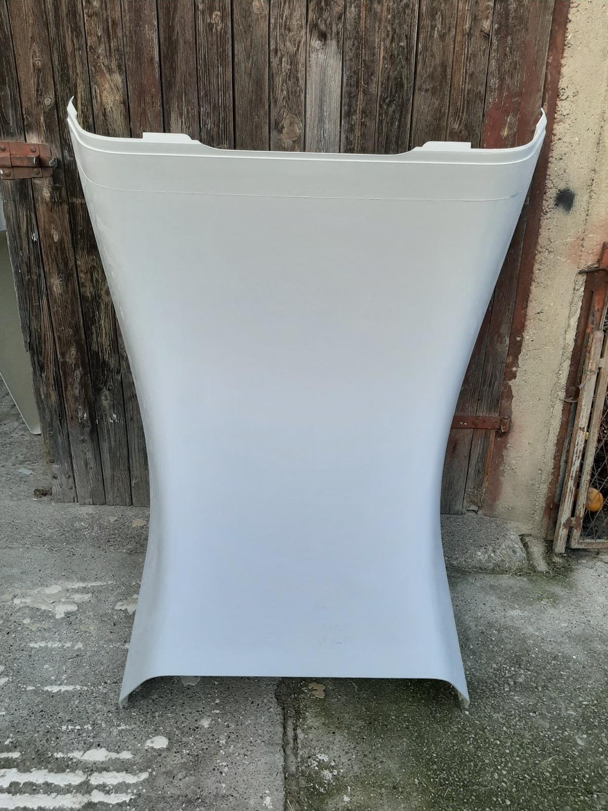 Big white industrial part made from fiberglass composites