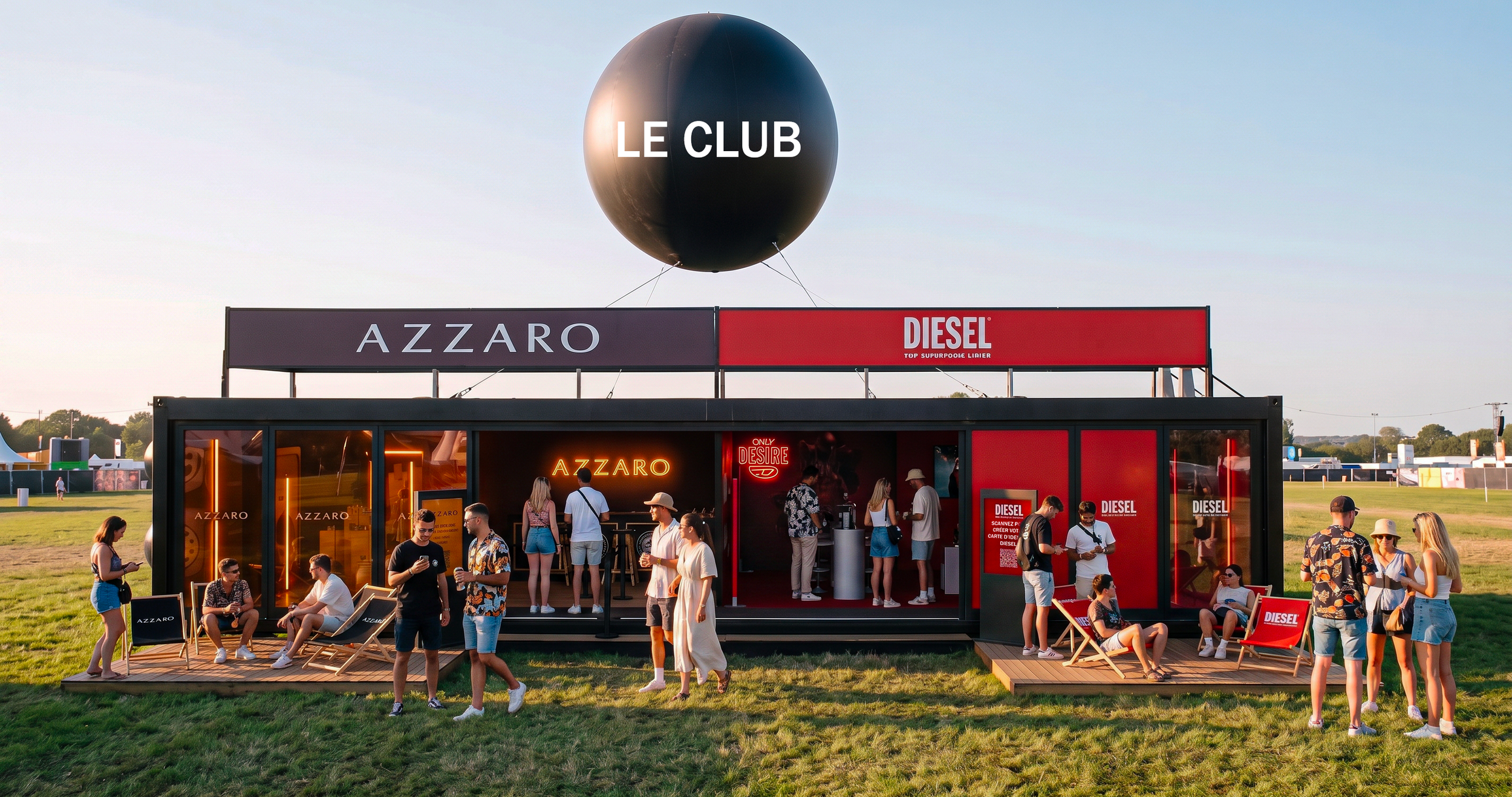 ✽ Festival "Les Ardentes" - Conception d'un pop-up pour AZZARO & DIESEL.