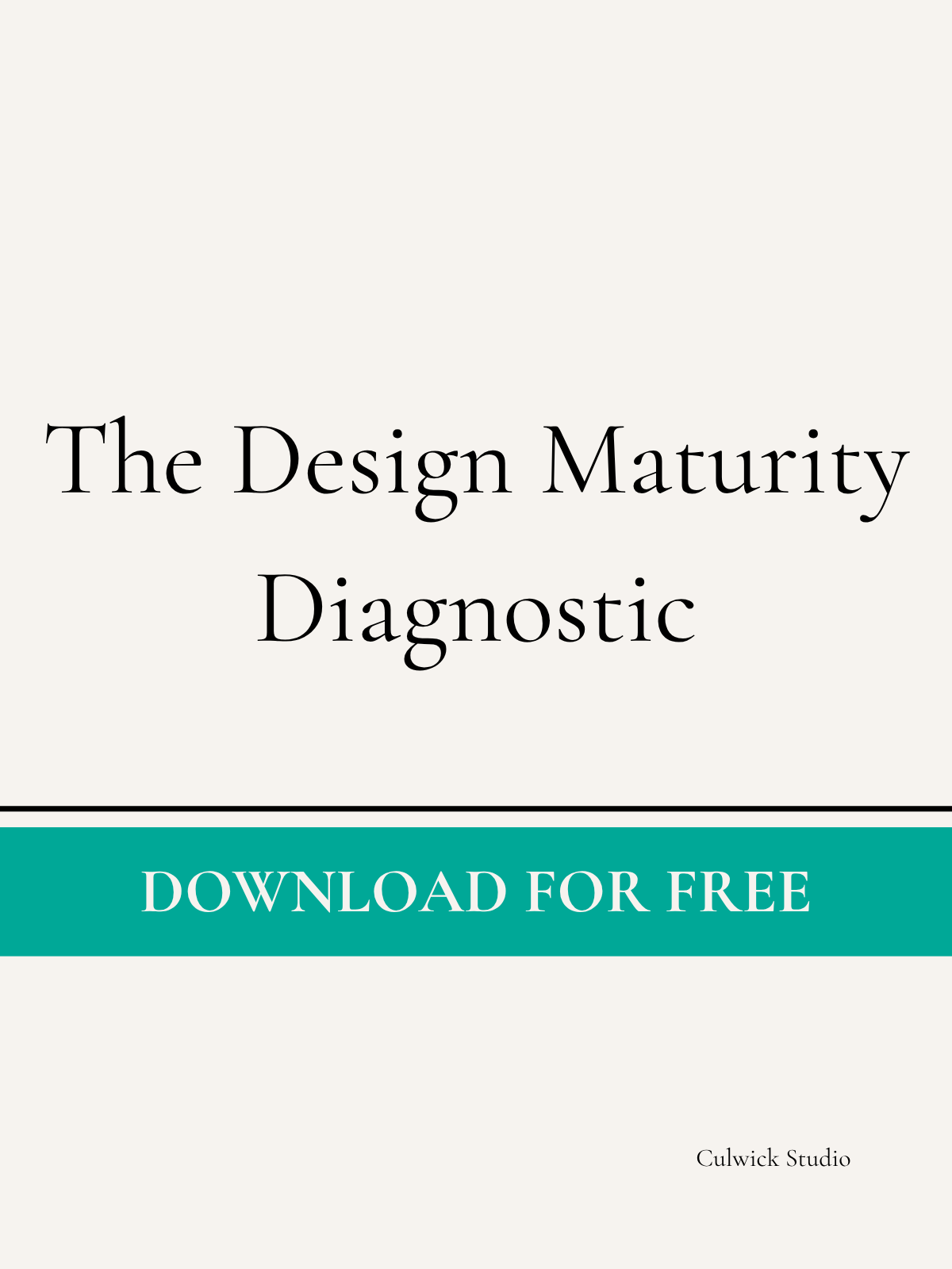 The Design Maturity Diagnostic
