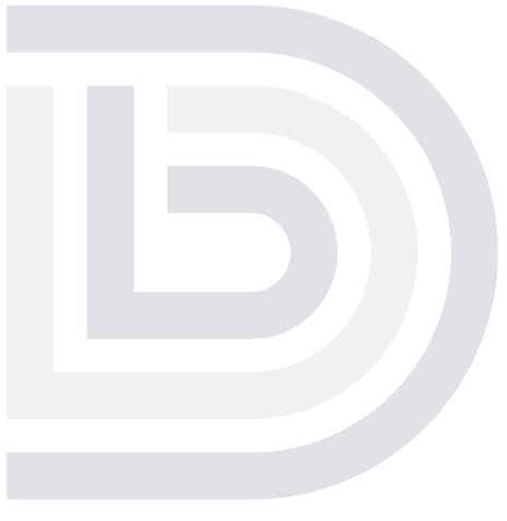 A stylized logo with navy, black, and gray colors forming the letters D and L.