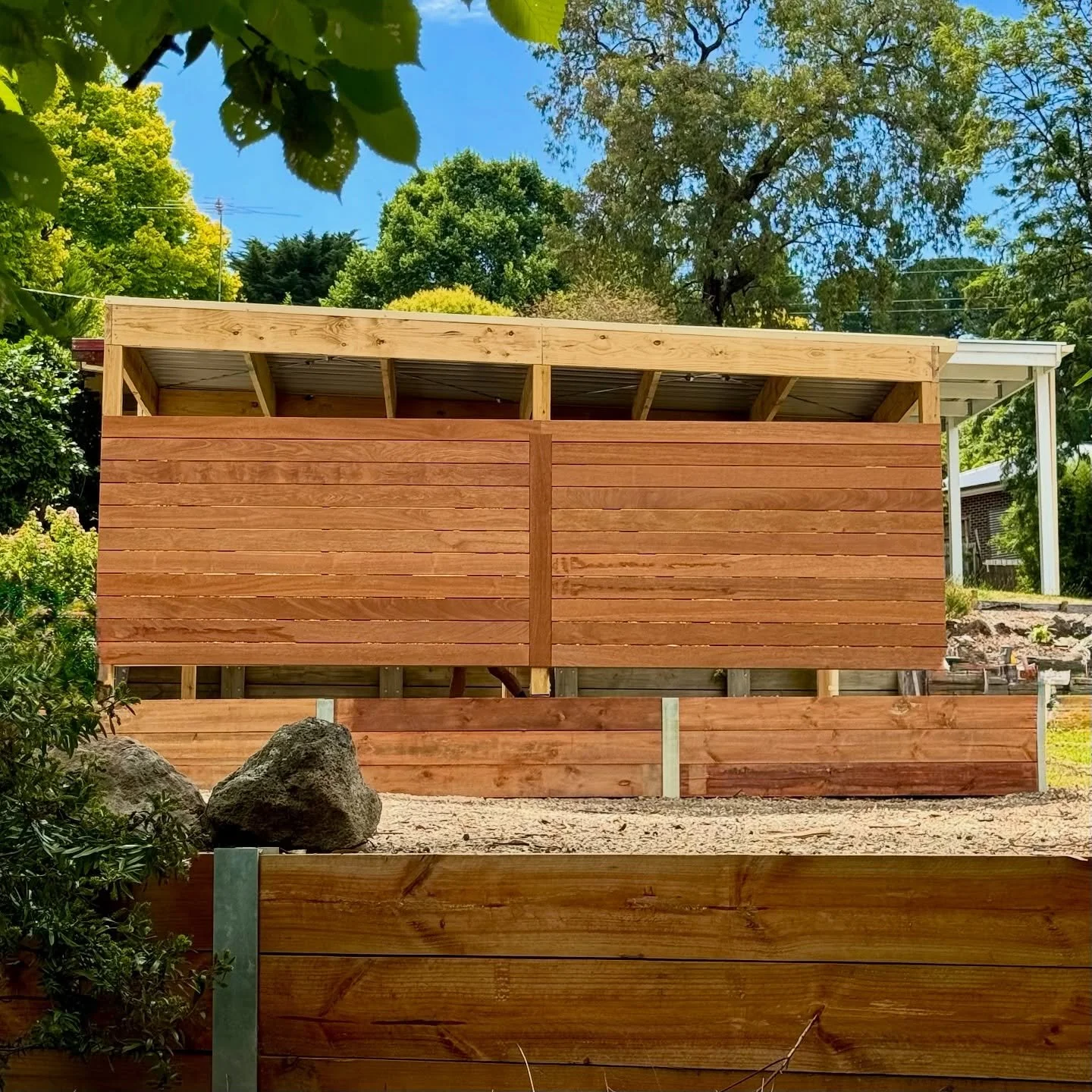 Timber slat screen built by ALTRA Projects