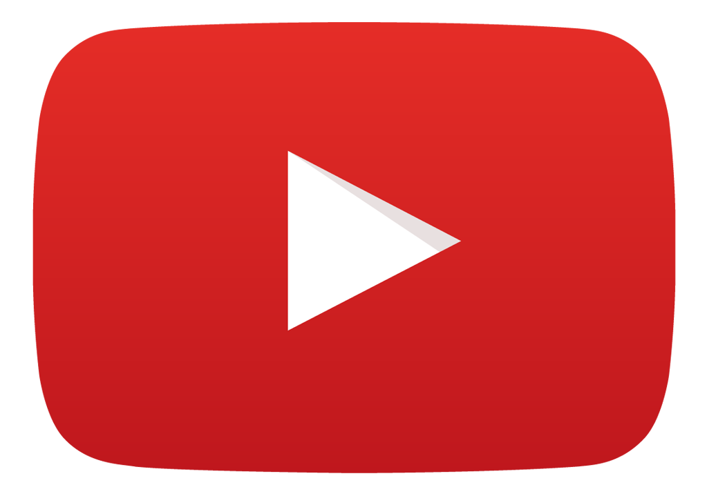 Red YouTube play button logo with a white triangle in the center.