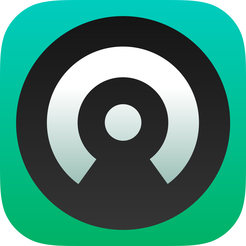App icon with a target symbol in black and white on a teal background.
