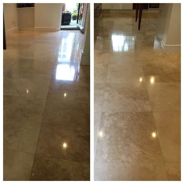 Limestone floor polishing