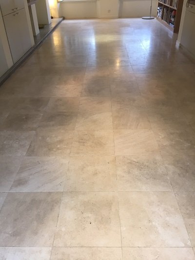 Soiled Limestone Floor