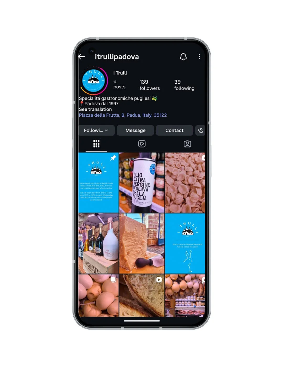 Mockup instagram I Trulli Padova