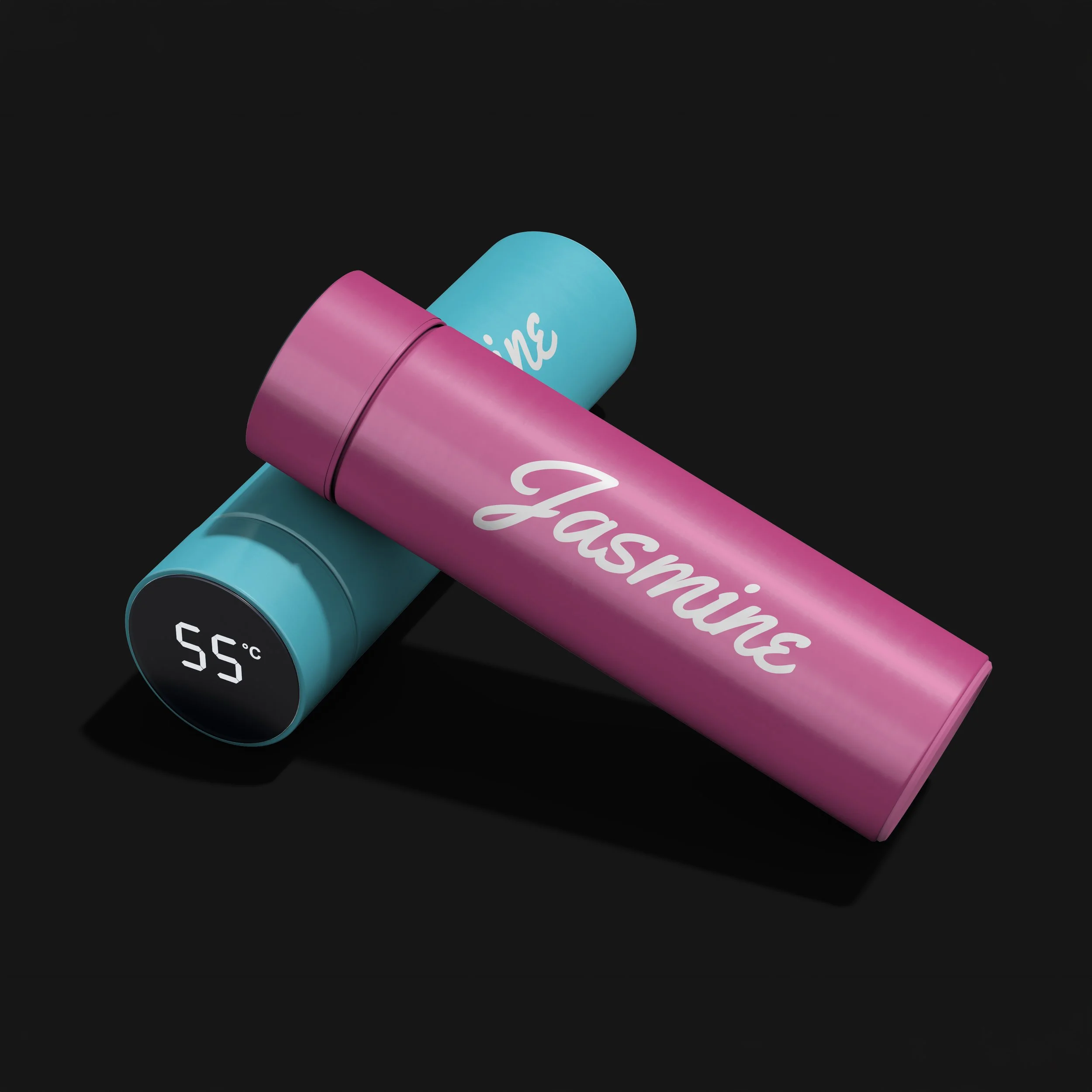 Personalised Temperature Display Metal Water Bottle