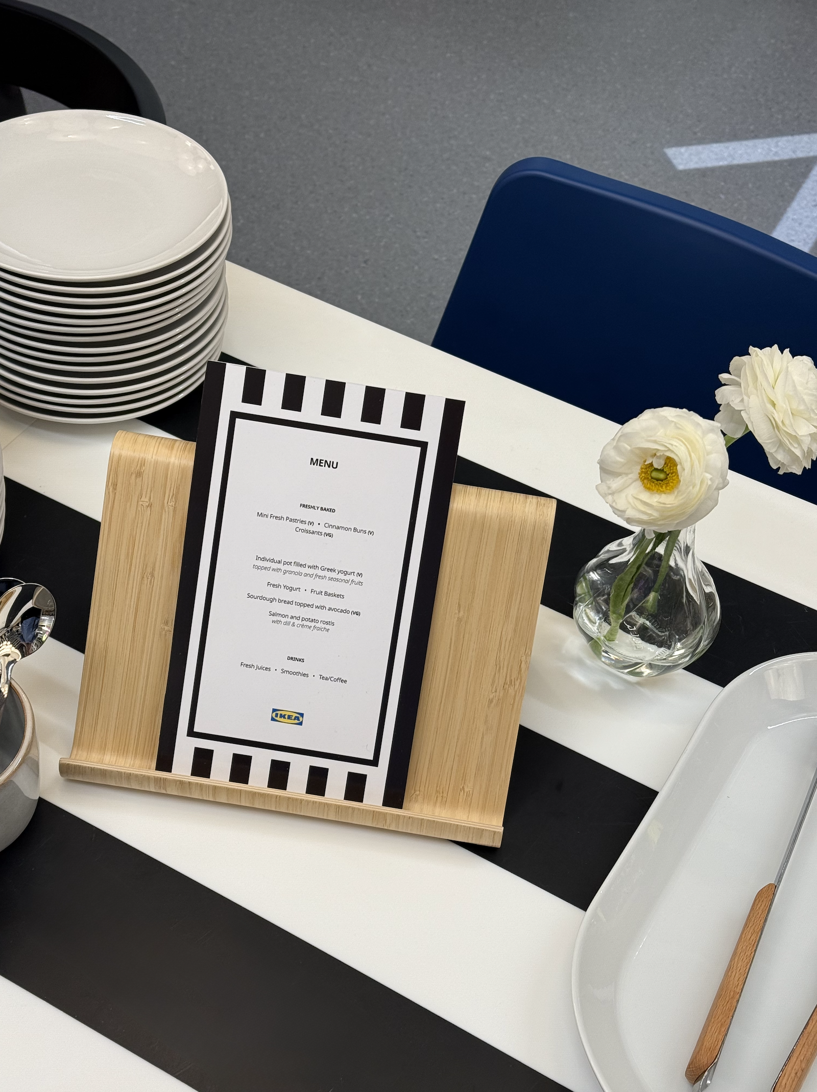 Event styling & creative direction for Ikea Oxford Street opening breakfast event, 25 | Graphic design: Joseph Privett