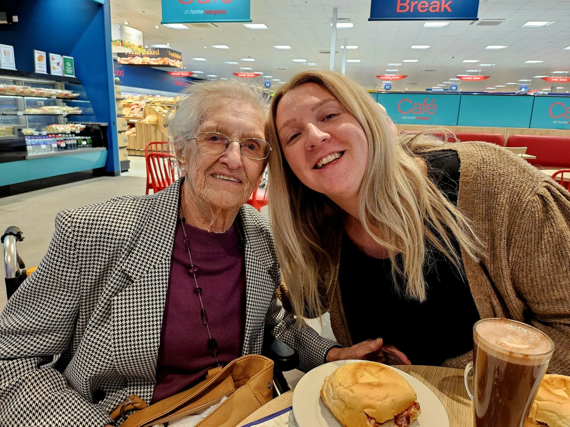 Right Care Local founder Hayley with elderly client in Maldon Essex