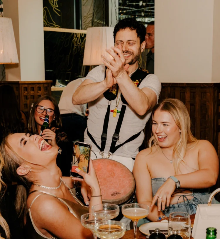 Smiling guests