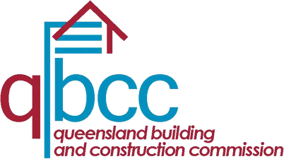 Logo of Queensland Building and Construction Commission with stylized house roof above the letters 'qbcc' and the text 'queensland building and construction commission' below.