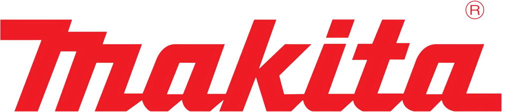 Makita logo in red text on a black background.