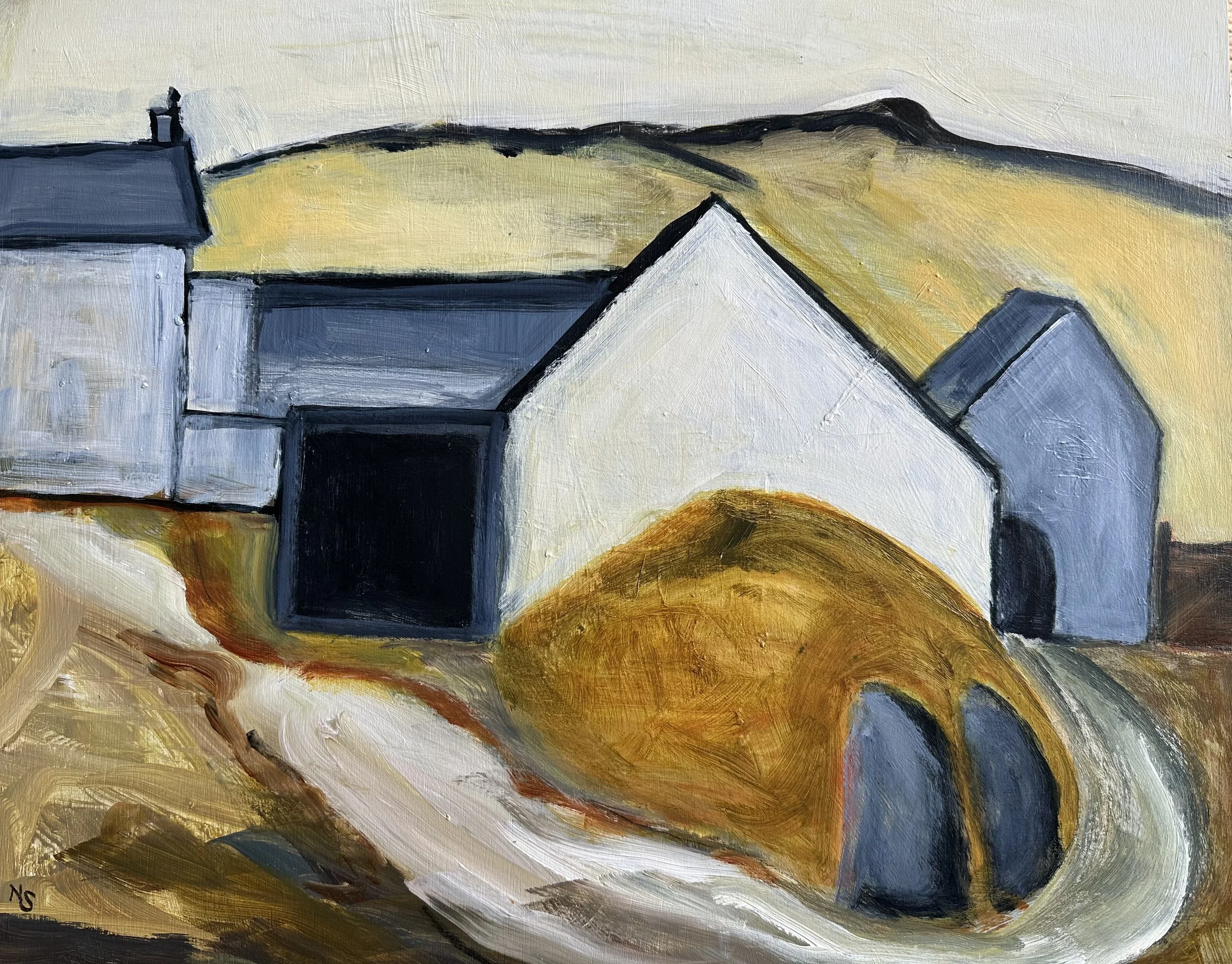 Welsh Farmstead I: Glynmaen

53×42×2cm

Acrylic and Neocolour on board. Fine Oak Frame

£495
