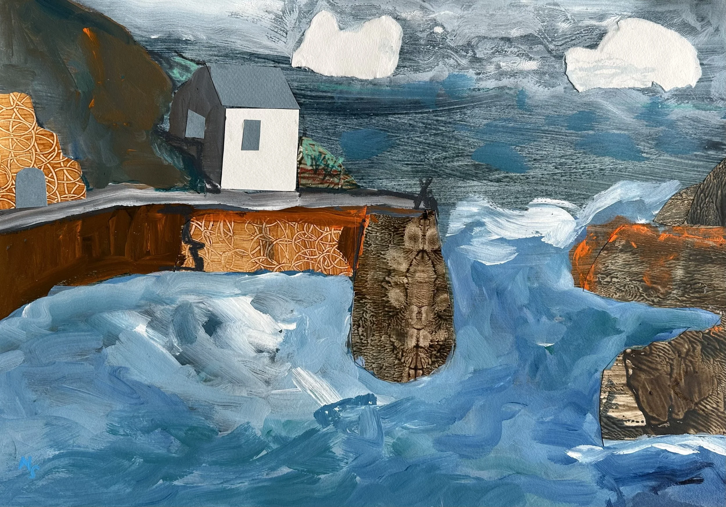 Pilot’s House, Porthgain

Acrylic and Handprinted Collage on Paper

42×56cm

Framed £495
