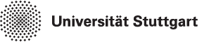Logo of Universität Stuttgart featuring black dots forming a sphere