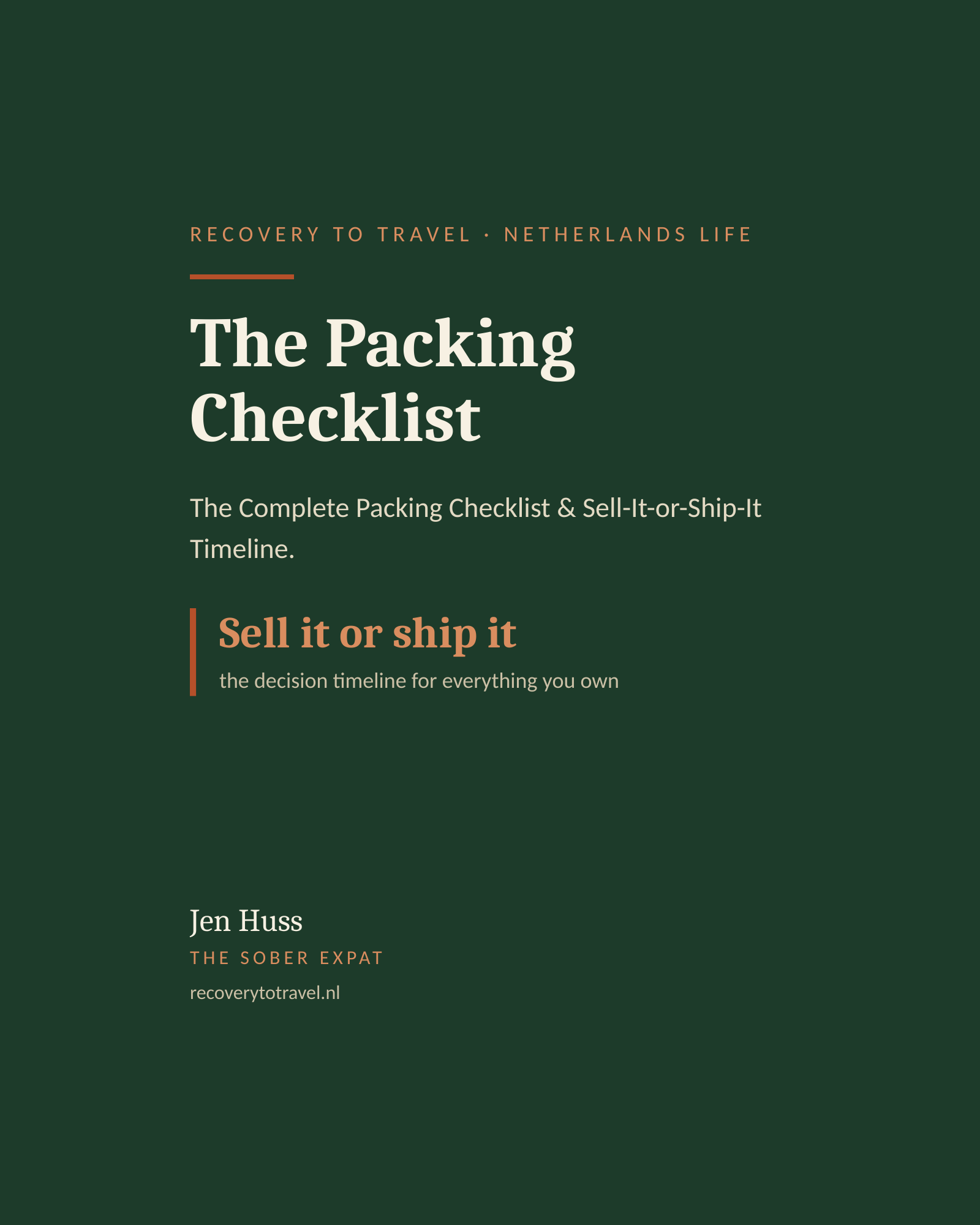 E-Guide: The Complete Packing Checklist & Sell-It-or-Ship-It Timeline