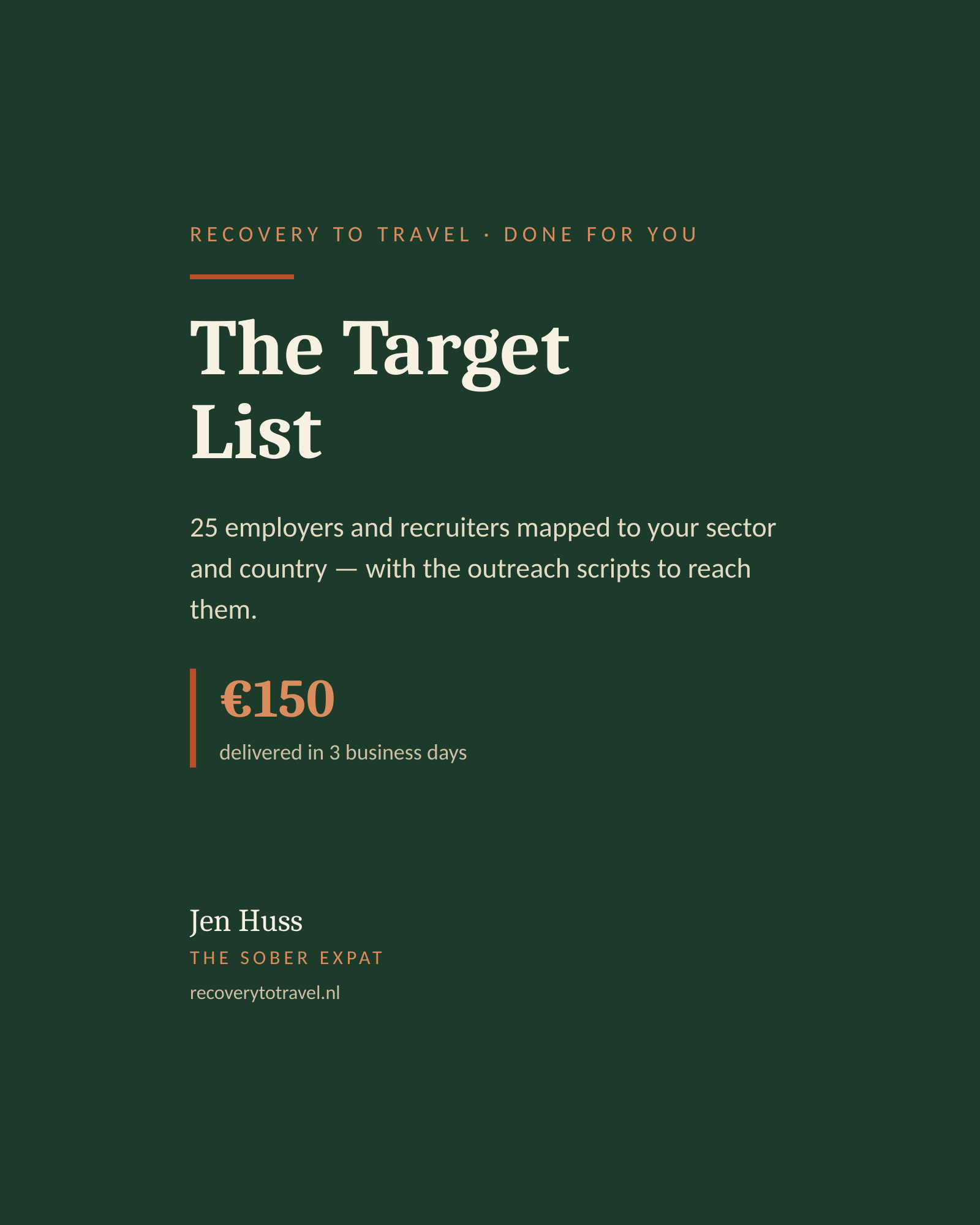The Target List - 25 Employers & Recruiters + Outreach Scripts